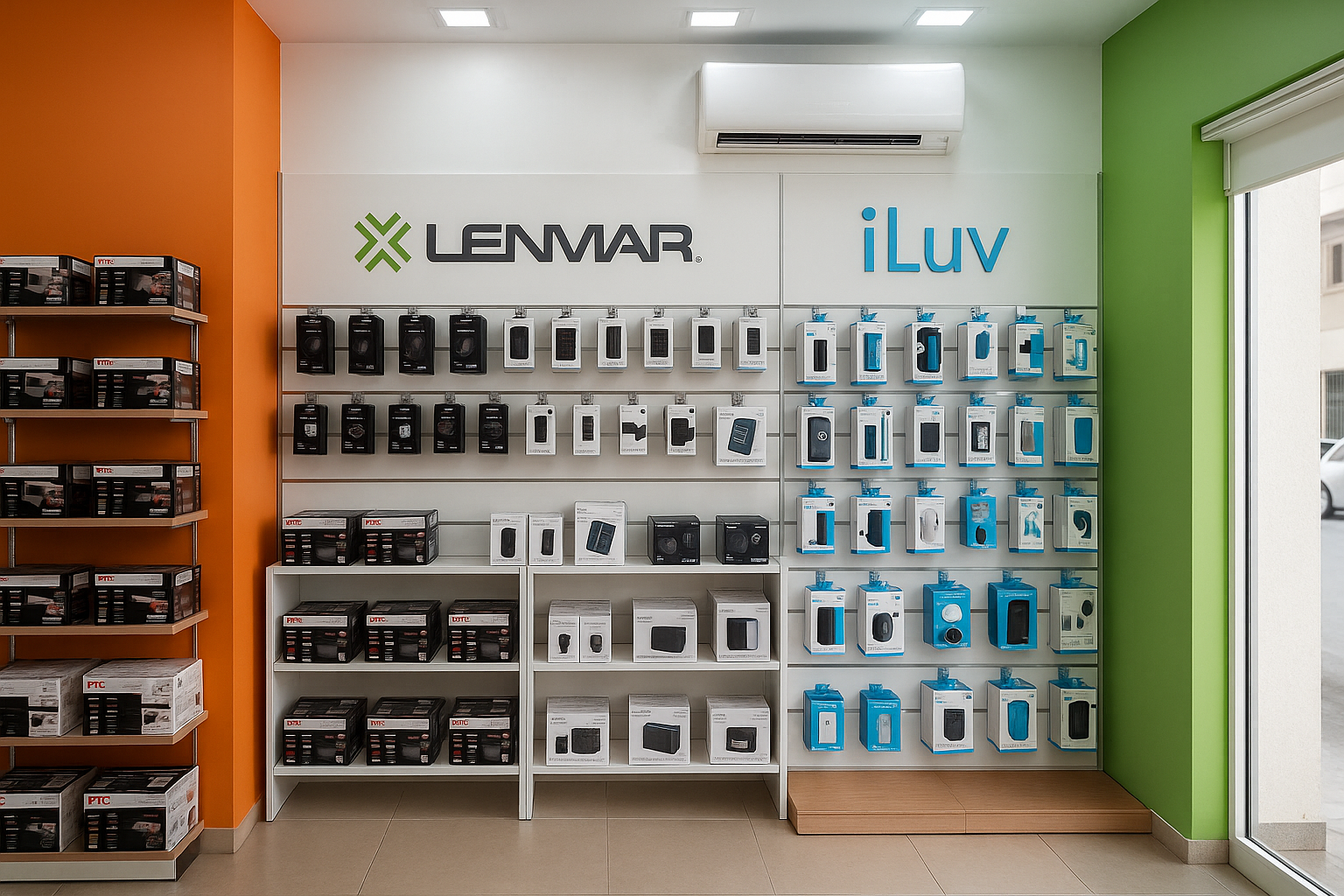 Modern Electronics retail store interior showing premium electronics display